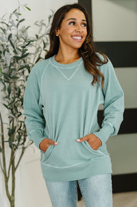 Relaxed Pullover in Ash Blue
