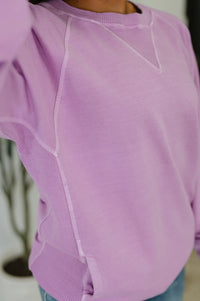 Relaxed Pullover in Lavender