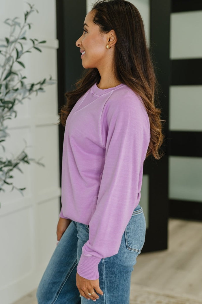 Relaxed Pullover in Lavender