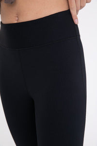 Ribbed Flare High - Waist Leggings