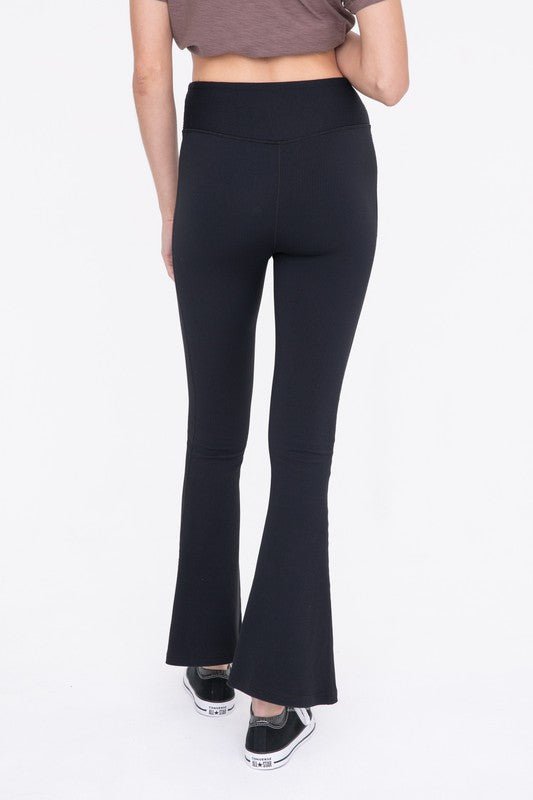 Ribbed Flare High - Waist Leggings