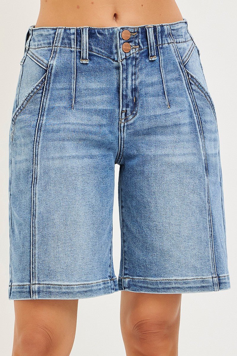 RISEN 2 - Button Slouchy Jorts with Pockets