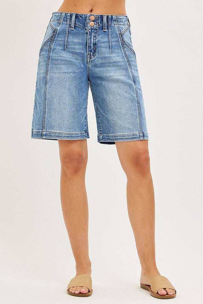 RISEN 2 - Button Slouchy Jorts with Pockets