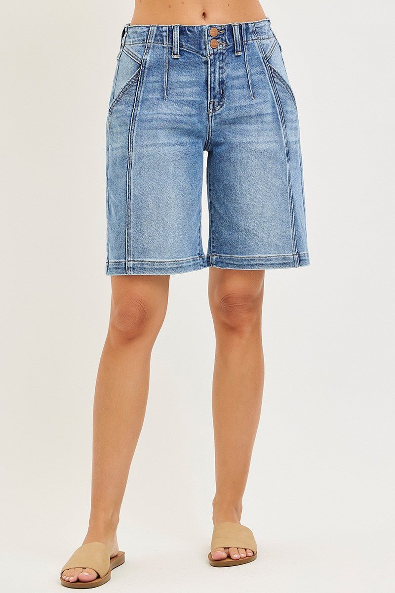 RISEN 2 - Button Slouchy Jorts with Pockets