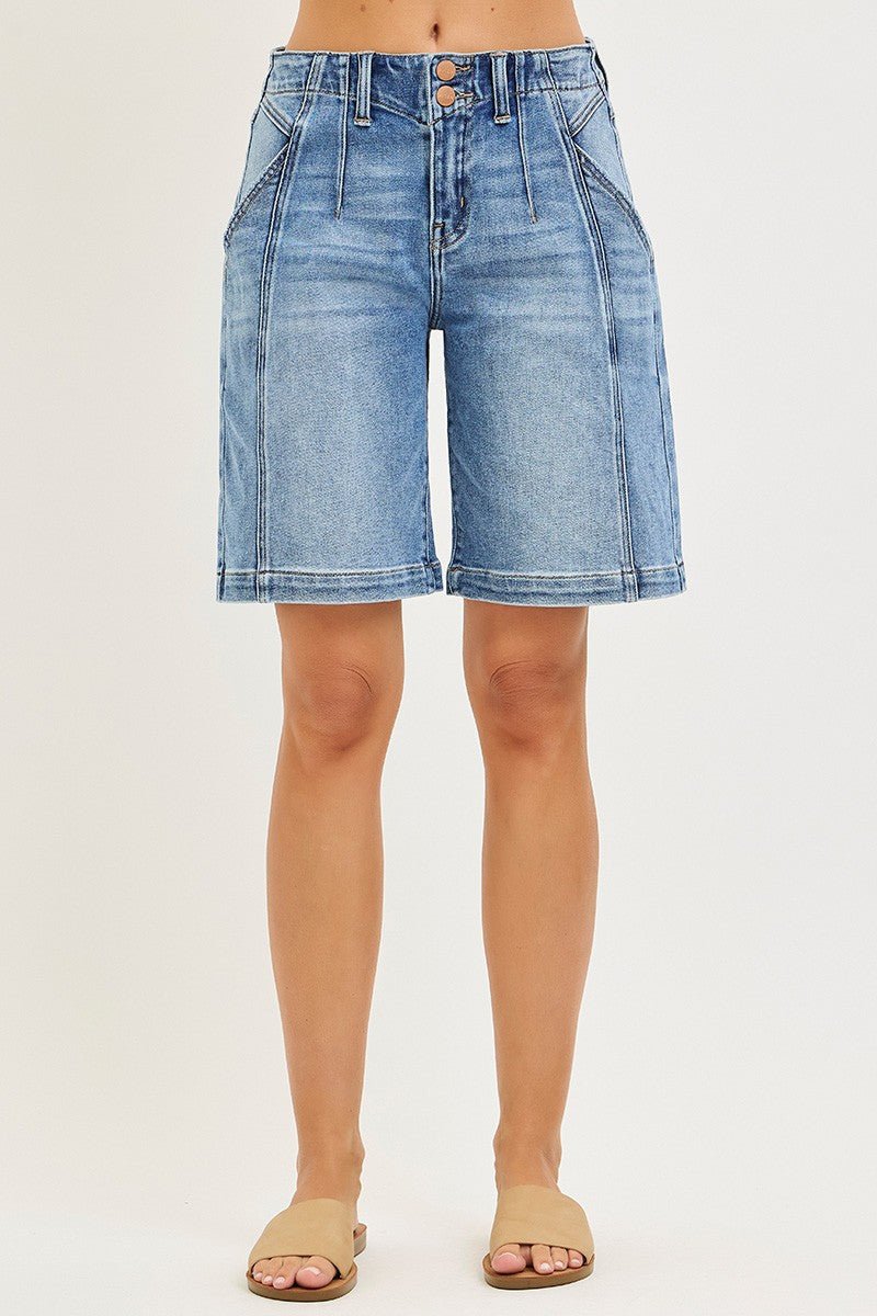 RISEN 2 - Button Slouchy Jorts with Pockets