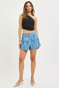 RISEN Elastic Band Slouchy Shorts