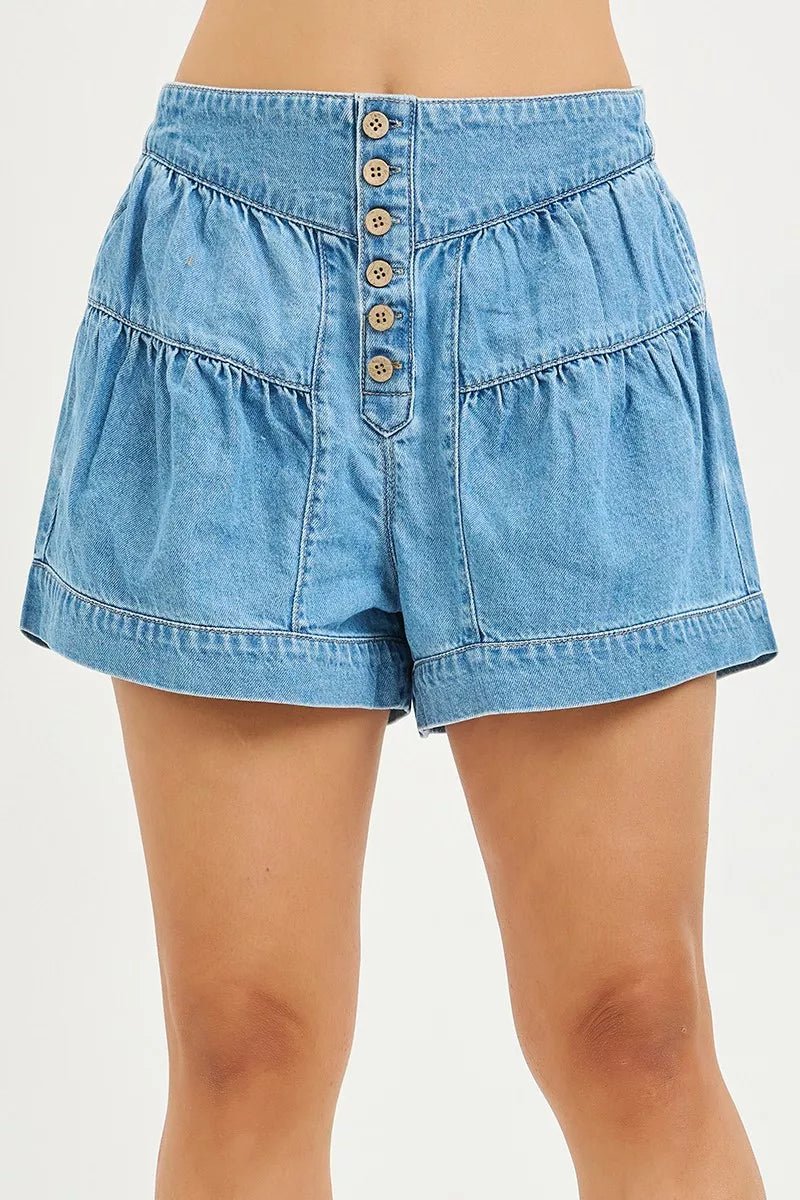 RISEN Elastic Band Slouchy Shorts