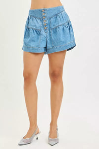 RISEN Elastic Band Slouchy Shorts