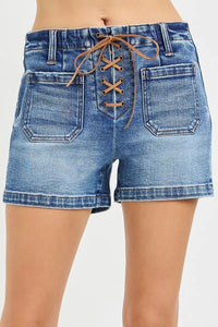 RISEN High Rise Front Tie Up Shorts