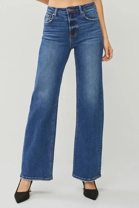 RISEN High Rise Straight Jeans - Minnie's Treasure Boutique