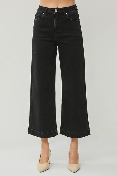 RISEN High Rise Wide Leg Ankle Jeans - Minnie's Treasure Boutique