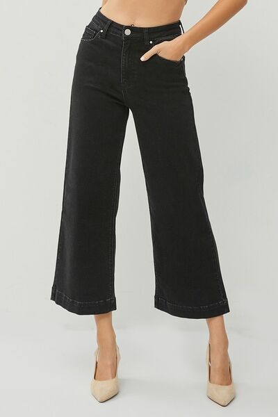RISEN High Rise Wide Leg Ankle Jeans - Minnie's Treasure Boutique