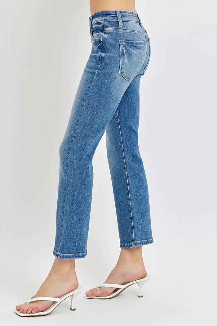 RISEN Low Rise Crop Flare Jeans