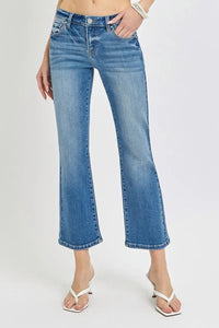 RISEN Low Rise Crop Flare Jeans