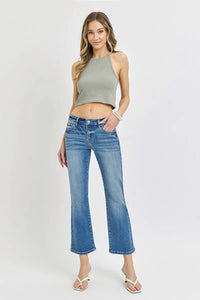 RISEN Low Rise Crop Flare Jeans