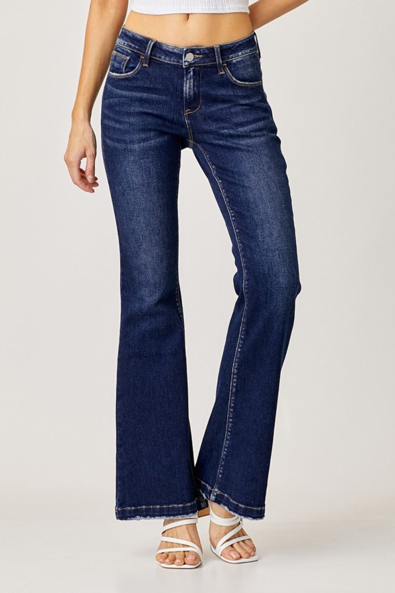 RISEN Low Rise Flare Jeans - Minnie's Treasure Boutique