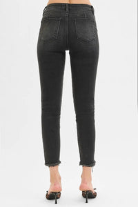 RISEN Tummy Control Mid Rise Crop Skinny Jeans