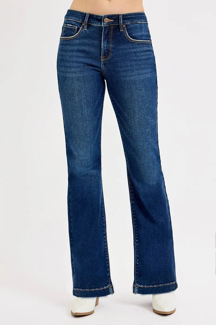 RISEN Tummy Control Mid Rise Flare Jeans