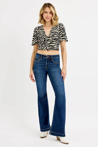 RISEN Tummy Control Mid Rise Flare Jeans
