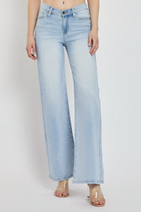 RISEN Wide Leg V Dipped Front Waist Jeans - Minnie's Treasure Boutique