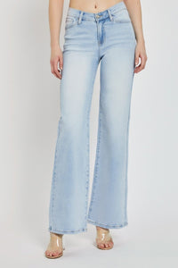 RISEN Wide Leg V Dipped Front Waist Jeans - Minnie's Treasure Boutique