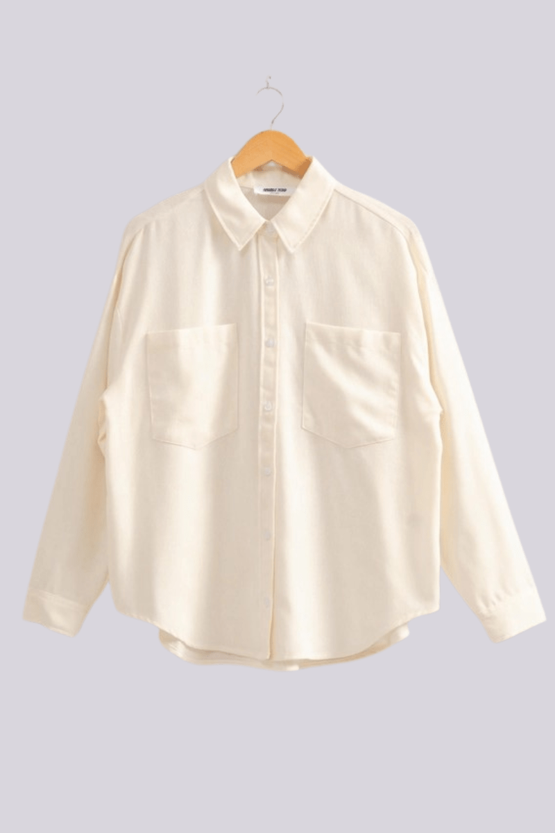 Sand Washed Relaxed Long Sleeve Shirt - Minnie's Treasure Boutique