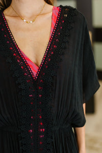 Serena Sands Swim Cover Up in Black - Minnie's Treasure Boutique