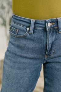 Shane Mid Rise Boyfriend Jean in Dark Indigo