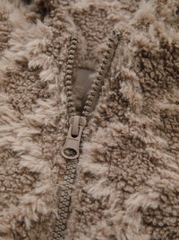 Sherpa Zip Up Side Pocket Hooded Jacket