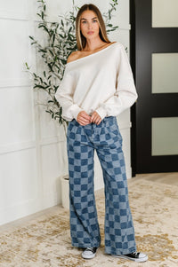 Side Hustle Off Shoulder Long Sleeve Top