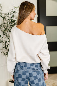 Side Hustle Off Shoulder Long Sleeve Top