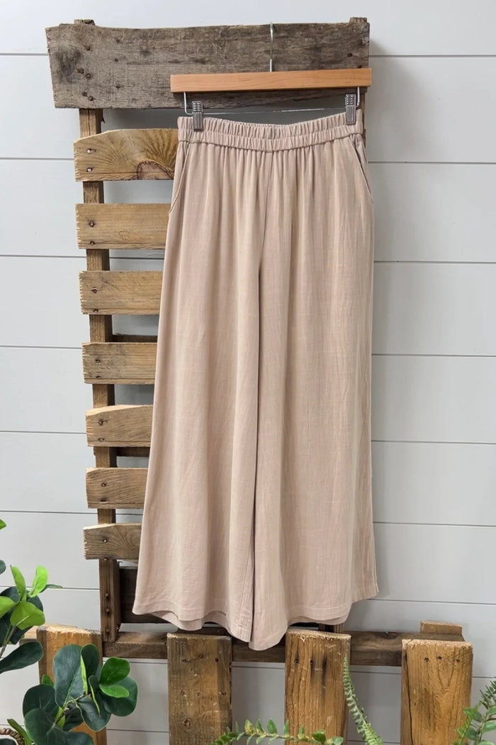 Sienna Linen Blend Wide Leg Pants - Minnie's Treasure Boutique