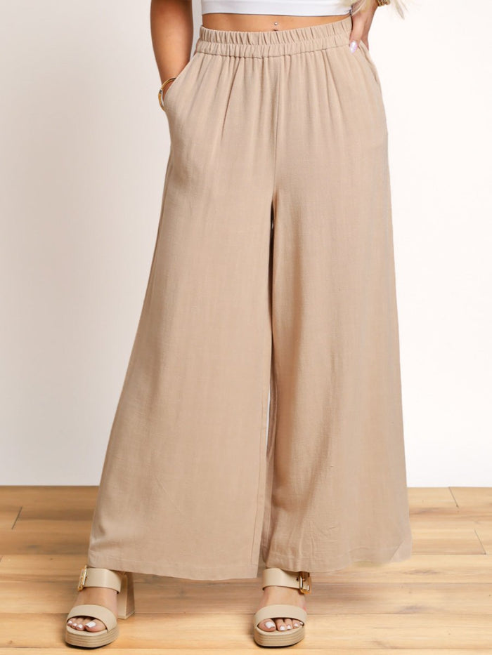 Sienna Linen Blend Wide Leg Pants