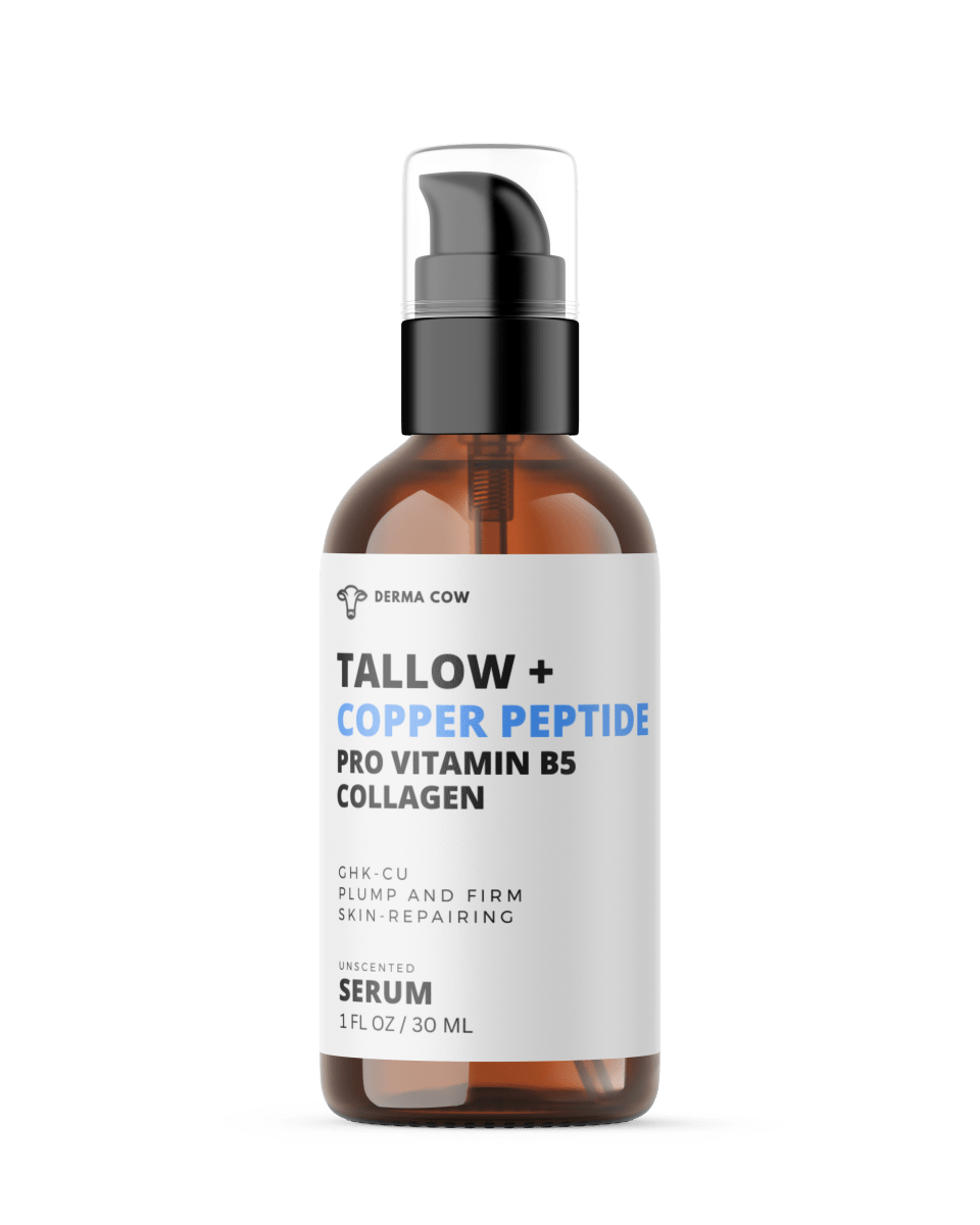 Tallow Serum + Copper Peptide, Pro Vitamin B5,Collagen 1oz