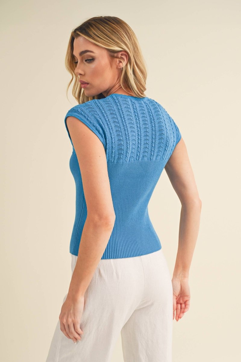 Taria High Neck Knit Top