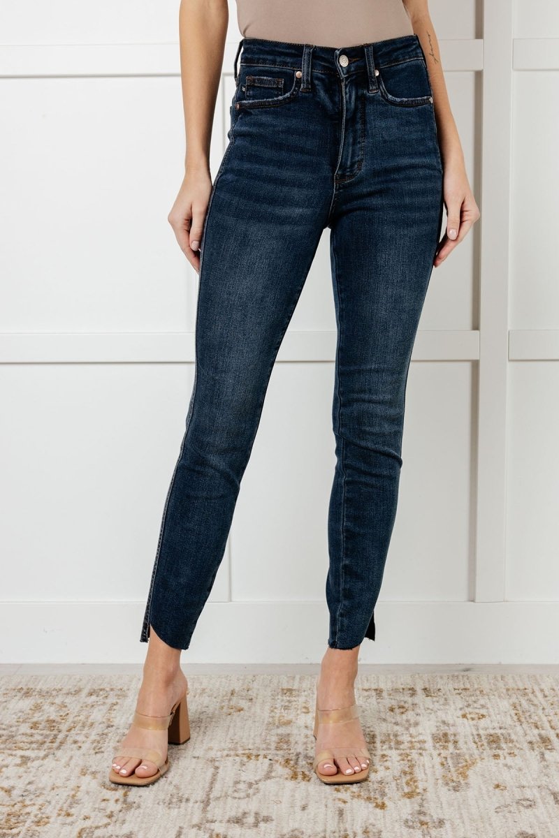 Tessa High Rise Control Top Step Hem Skinny JeansMinnie's Treasure Boutique