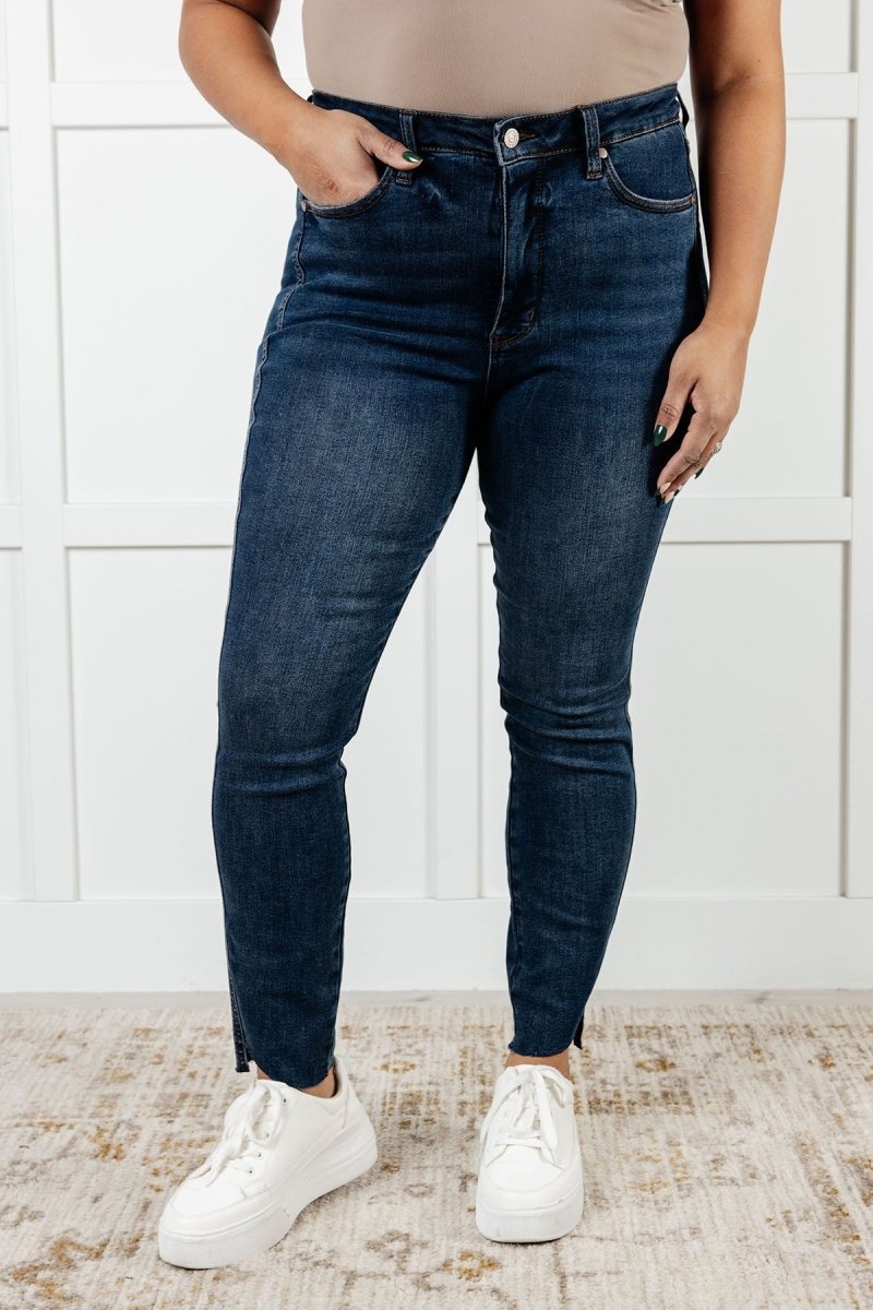 Tessa High Rise Control Top Step Hem Skinny JeansMinnie's Treasure Boutique