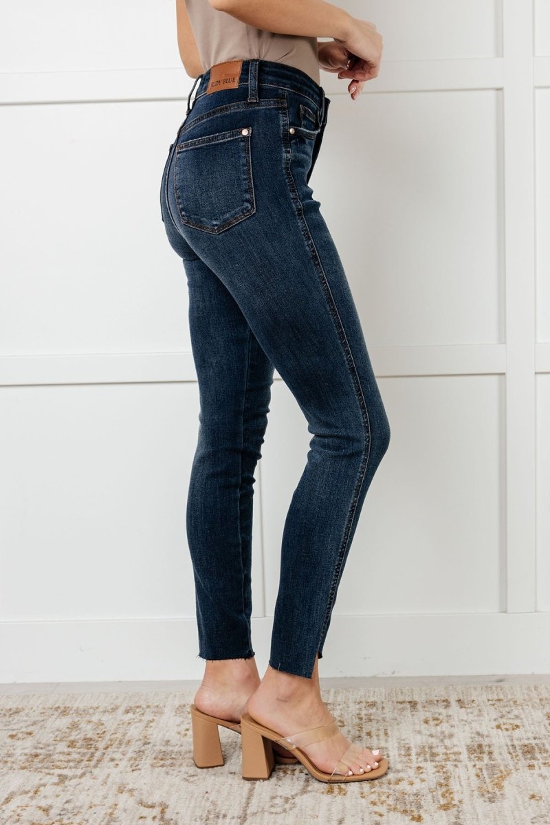 Tessa High Rise Control Top Step Hem Skinny JeansMinnie's Treasure Boutique