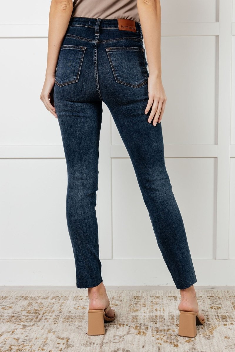 Tessa High Rise Control Top Step Hem Skinny JeansMinnie's Treasure Boutique