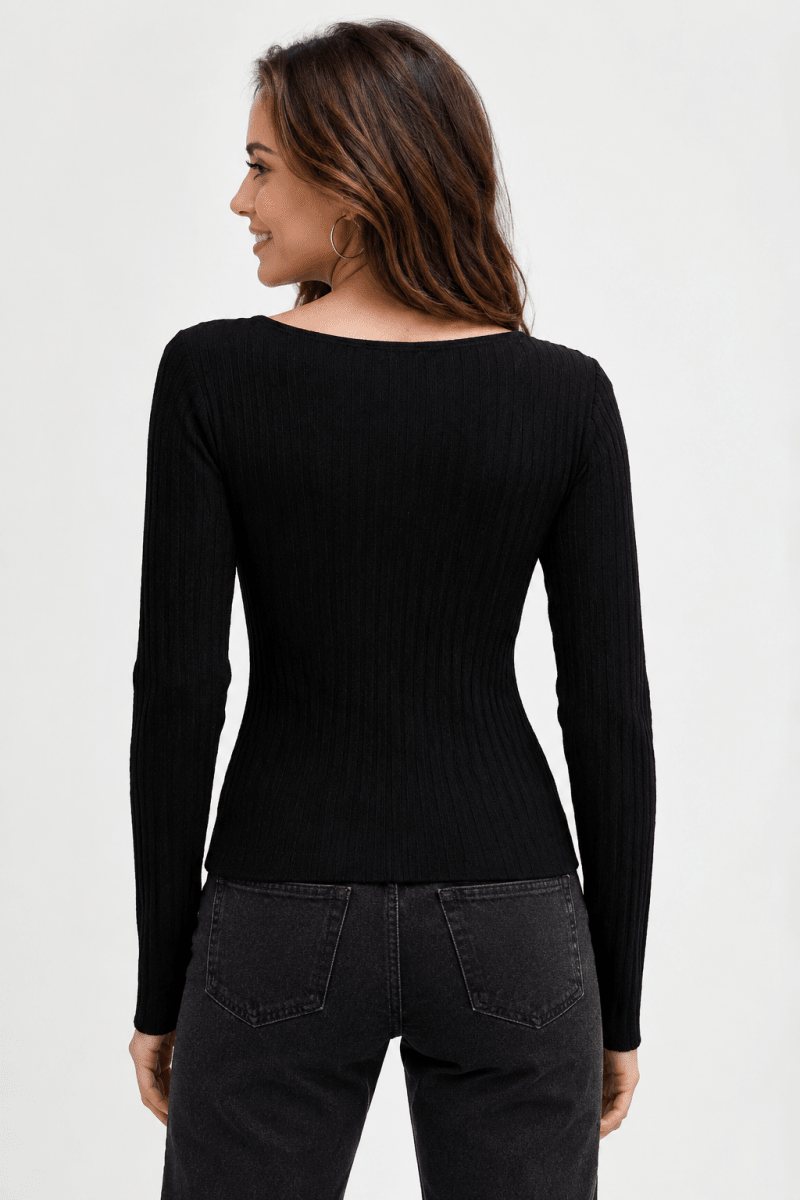 Texture Button Up Long Sleeve Top