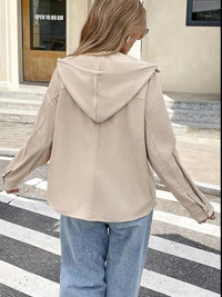 Thermal Knit Textured Hooded Jacket