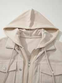 Thermal Knit Textured Hooded Jacket