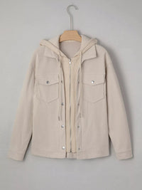 Thermal Knit Textured Hooded Jacket