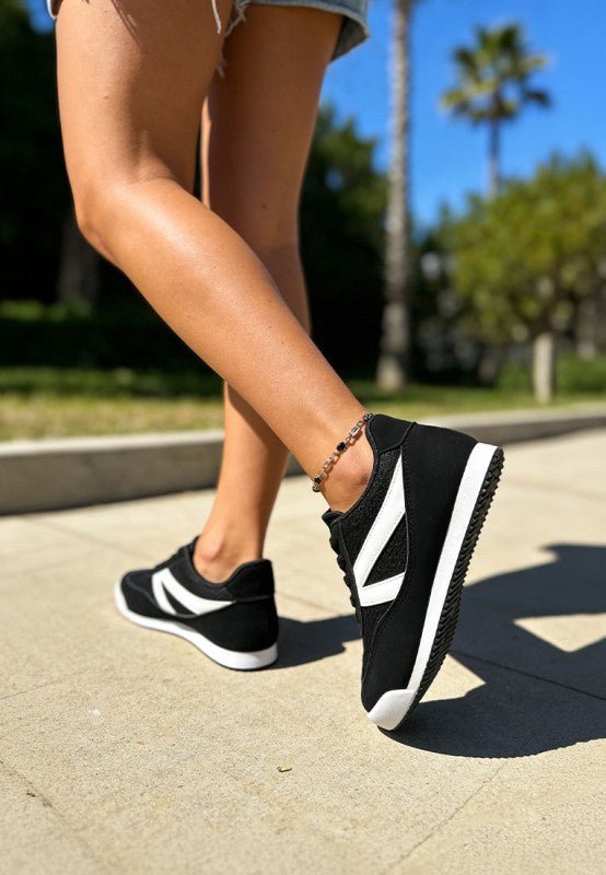 Tibala Padded Collar Lace - Up Sneakers