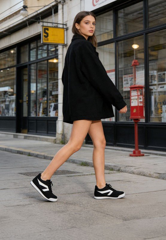 Tibala Padded Collar Lace - Up Sneakers