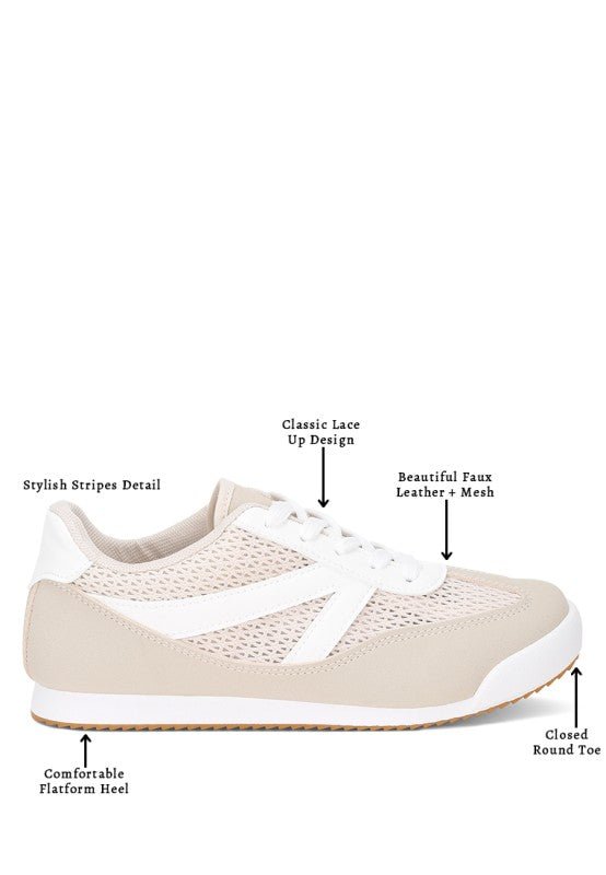 Tibala Padded Collar Lace - Up Sneakers