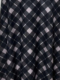 Tie Front Plaid Long Sleeve Dress