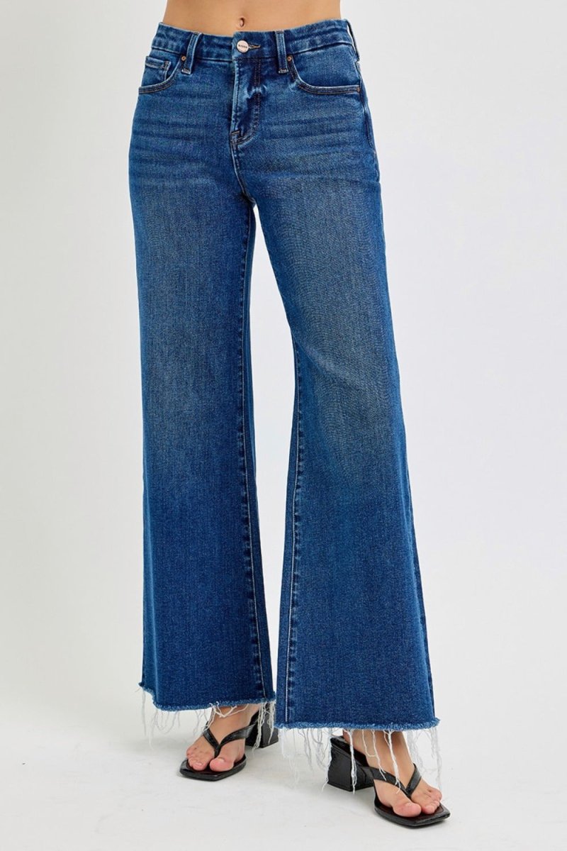 Tummy Control High Rise Wide Leg Jeans