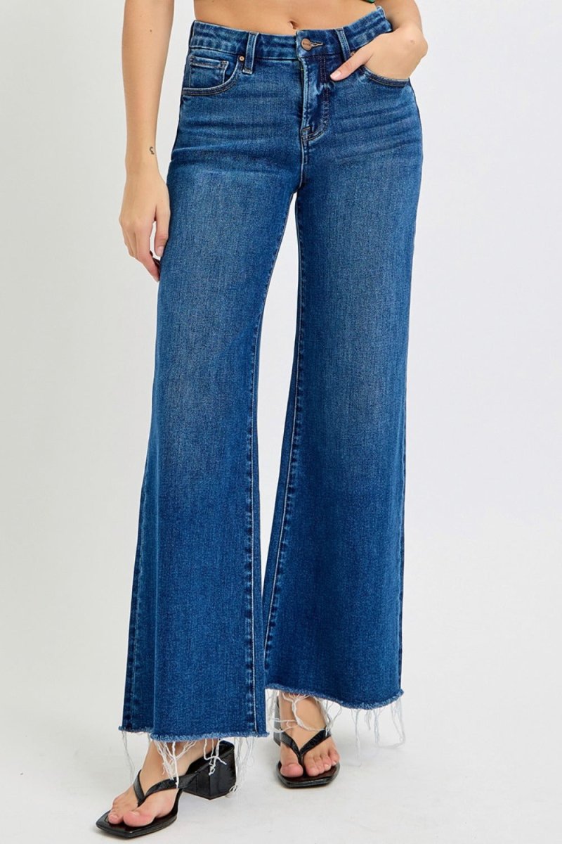 Tummy Control High Rise Wide Leg Jeans