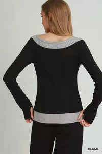 Umgee Layered Long Sleeve Top